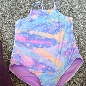 Wonder Nation Kids Swim One Piece - Pastel Rainbow